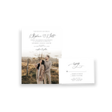 timeless white invitation