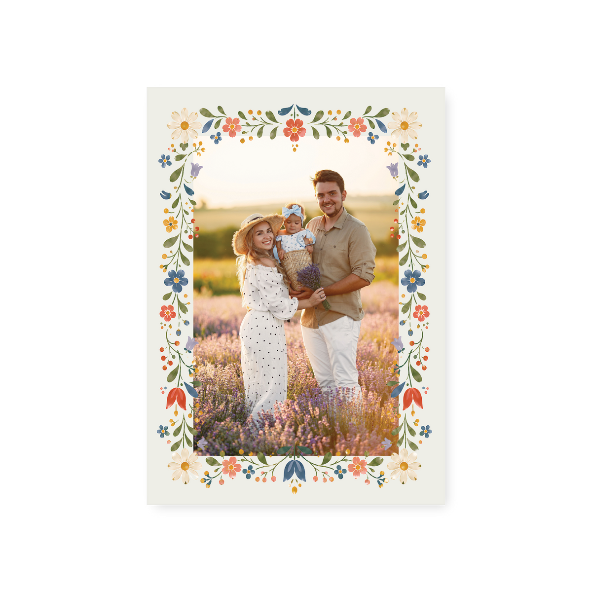 Vertical Whimsy Holiday Card - front