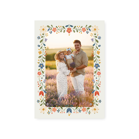 Vertical Whimsy Holiday Card - front