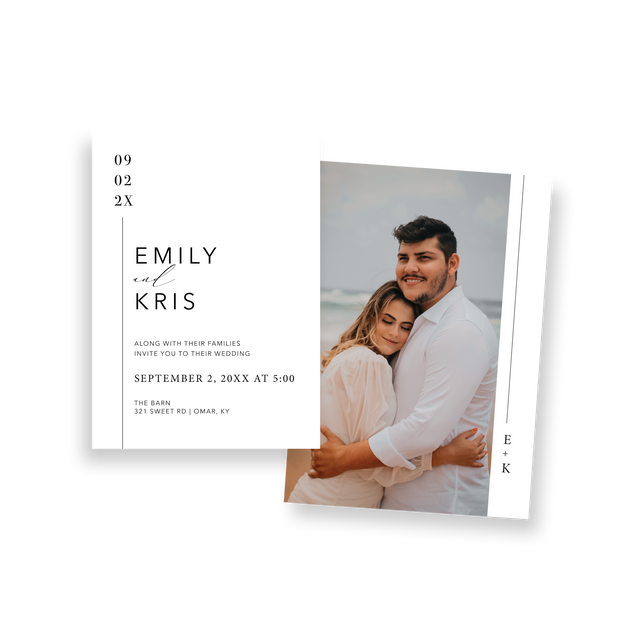 vertical line invitation