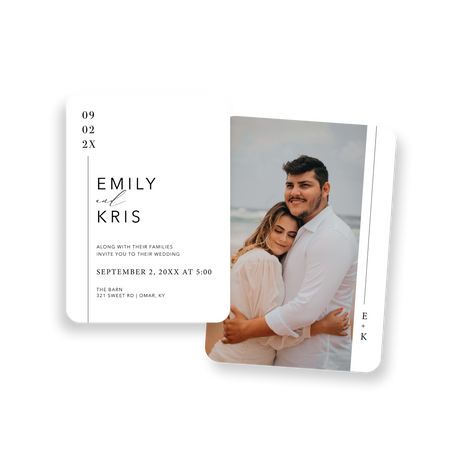 vertical line invitation rounded
