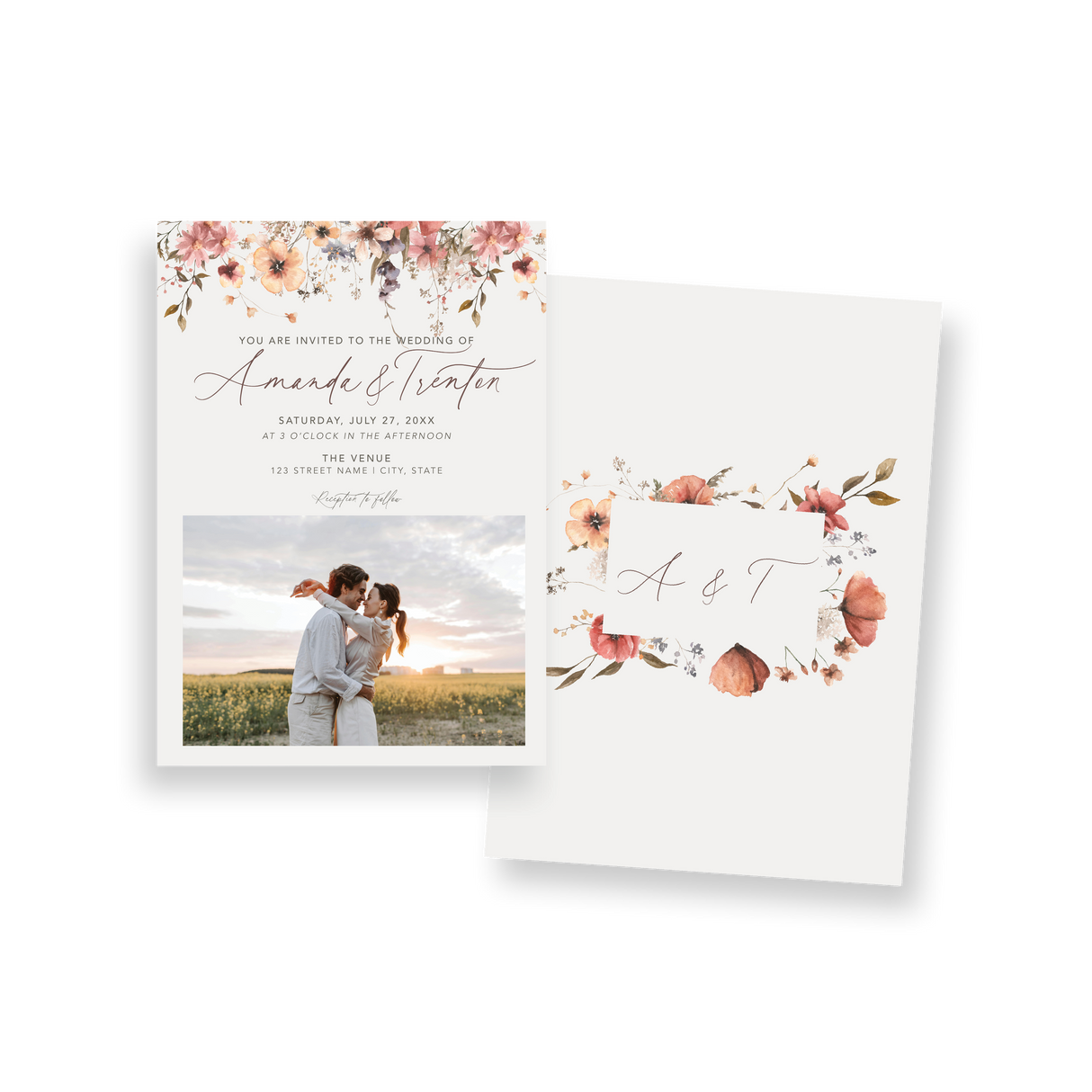 wildflowers photo invitation