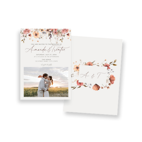 wildflowers photo invitation