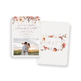 wildflowers photo invitation rounded
